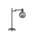 Worcester Swing Arm Table Lamp 1 Light E14 Satin Nickel/Satin Black/Smoke Plated Round Segment Glass-1