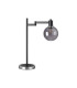 Worcester Swing Arm Table Lamp 1 Light E14 Satin Nickel/Satin Black/Smoke Plated Round Segment Glass-4