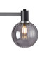 Worcester Swing Arm Table Lamp 1 Light E14 Satin Nickel/Satin Black/Smoke Plated Round Segment Glass-5