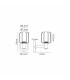 Worcester Wall Light 1 Light E14 Brass/Satin Black/Amber Striped Cylinder Glass-2