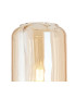 Worcester Wall Light 1 Light E14 Brass/Satin Black/Amber Striped Cylinder Glass-7
