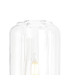 Worcester Wall Light 1 Light E14 Brass/Satin Black/Clear Striped Cylinder Glass-7