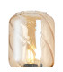 Worcester Wall Light 1 Light E14 Brass/Satin Black/Amber Twisted Cylinder Glass-8