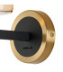 Worcester Wall Light 1 Light E14 Brass/Satin Black/Amber Uniform Dimple Cylinder Glass-7
