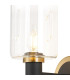 Worcester Wall Light 1 Light E14 Brass/Satin Black/Clear Uniform Dimple Cylinder Glass-8