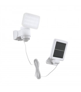 LED Outdoor Solar PIR Motion Sensor Wall Light White IP44 - 1
