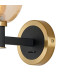 Worcester Wall Light 1 Light E14 Brass/Satin Black/Amber Fade Wine Glass Glass-7