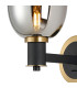 Worcester Wall Light 1 Light E14 Brass/Satin Black/Smoke Fade Wine Glass Glass-6