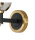 Worcester Wall Light 1 Light E14 Brass/Satin Black/Smoke Fade Wine Glass Glass-7