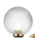 Worcester Wall Light 1 Light E14 Brass/Satin Black/Clear Round Textured Diamond Pattern Glass-5