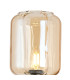 Worcester Wall Light 1 Light E14 Satin Nickel/Satin Black/Amber Striped Cylinder Glass-7