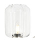 Worcester Wall Light 1 Light E14 Satin Nickel/Satin Black/Clear Striped Cylinder Glass-7