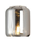 Worcester Wall Light 1 Light E14 Satin Nickel/Satin Black/Smoke Striped Cylinder Glass-6