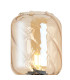 Worcester Wall Light 1 Light E14 Satin Nickel/Satin Black/Amber Twisted Cylinder Glass-7