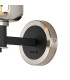 Worcester Wall Light 1 Light E14 Satin Nickel/Satin Black/Smoke Twisted Cylinder Glass-5