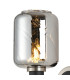 Worcester Wall Light 1 Light E14 Satin Nickel/Satin Black/Smoke Twisted Cylinder Glass-6