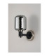 Worcester Wall Light 1 Light E14 Satin Nickel/Satin Black/Smoke Twisted Cylinder Glass-9