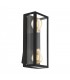 2 Light Outdoor Flush Wall Light Black, E27 - 1