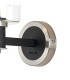 Worcester Wall Light 1 Light E14 Satin Nickel/Satin Black/Clear Uniform Dimple Cylinder Glass-6