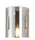 Worcester Wall Light 1 Light E14 Satin Nickel/Satin Black/Smoke Uniform Dimple Cylinder Glass-7