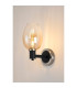 Worcester Wall Light 1 Light E14 Satin Nickel/Satin Black/Amber Fade Wine Glass Glass-3