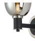 Worcester Wall Light 1 Light E14 Satin Nickel/Satin Black/Smoke Fade Wine Glass Glass-5
