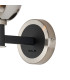 Worcester Wall Light 1 Light E14 Satin Nickel/Satin Black/Smoke Fade Wine Glass Glass-6