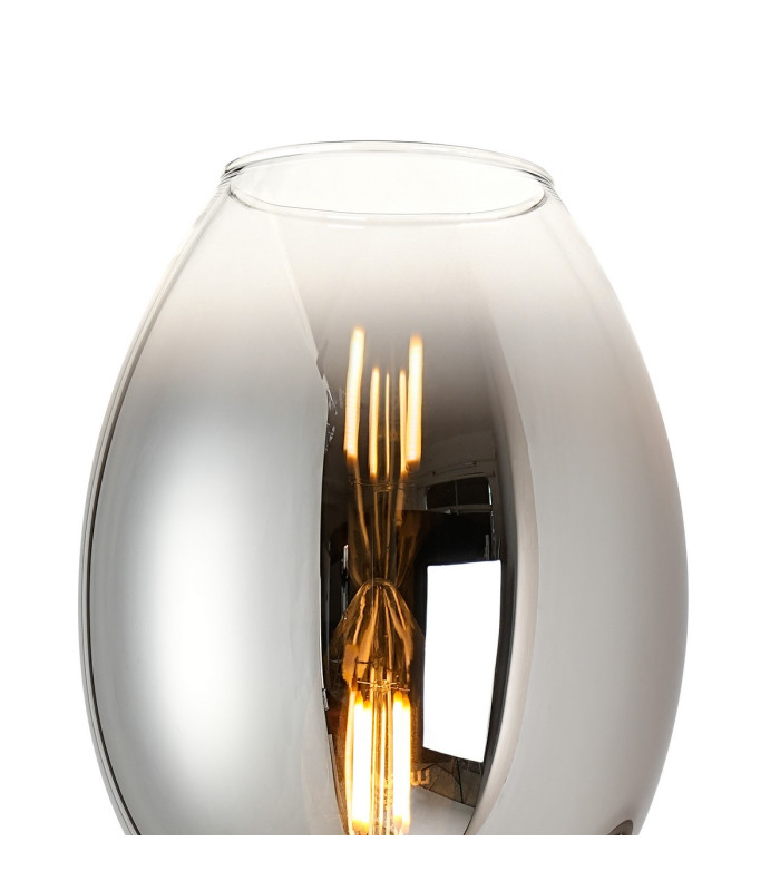 Worcester Wall Light 1 Light E14 Satin Nickel/Satin Black/Smoke Fade Wine Glass Glass-7