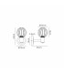 Worcester Wall Light 1 Light E14 Satin Nickel/Satin Black/Smoke Plated Round Segment Glass-2