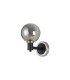 Worcester Wall Light 1 Light E14 Satin Nickel/Satin Black/Smoke Plated Round Segment Glass-4
