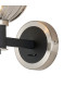 Worcester Wall Light 1 Light E14 Satin Nickel/Satin Black/Smoke Plated Round Segment Glass-7