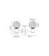 Worcester Wall Light 1 Light E14 Satin Nickel/Satin Black/White Round Speckled Glass-2