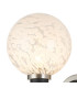Worcester Wall Light 1 Light E14 Satin Nickel/Satin Black/White Round Speckled Glass-5