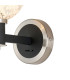 Worcester Wall Light 1 Light E14 Satin Nickel/Satin Black/White Round Speckled Glass-7