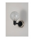 Worcester Wall Light 1 Light E14 Satin Nickel/Satin Black/White Round Speckled Glass-9