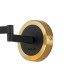 Worcester Adjustable Swing Arm Wall Light 1 Light E14 Brass/Satin Black/Amber Striped Cylinder Glass-7