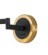 Worcester Adjustable Swing Arm Wall Light 1 Light E14 Brass/Satin Black/Clear Striped Cylinder Glass-6
