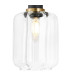 Worcester Adjustable Swing Arm Wall Light 1 Light E14 Brass/Satin Black/Clear Striped Cylinder Glass-8