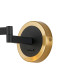 Worcester Adjustable Swing Arm Wall Light 1 Light E14 Brass/Satin Black/Amber Twisted Cylinder Glass-6