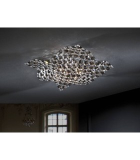 4 Light Crystal Flush Ceiling Light Chrome, G9 - 1