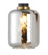 Worcester Adjustable Swing Arm Wall Light 1 Light E14 Brass/Satin Black/Smoke Twisted Cylinder Glass-8