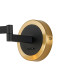 Worcester Adjustable Swing Arm Wall Light 1 Light E14 Brass/Satin Black/Amber Uniform Dimple Cylinder Glass-6