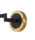 Worcester Adjustable Swing Arm Wall Light 1 Light E14 Brass/Satin Black/Clear Uniform Dimple Cylinder Glass-6
