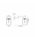 Worcester Adjustable Swing Arm Wall Light 1 Light E14 Brass/Satin Black/Smoke Uniform Dimple Cylinder Glass-2