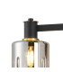 Worcester Adjustable Swing Arm Wall Light 1 Light E14 Brass/Satin Black/Smoke Uniform Dimple Cylinder Glass-7