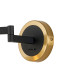 Worcester Adjustable Swing Arm Wall Light 1 Light E14 Brass/Satin Black/Smoke Uniform Dimple Cylinder Glass-8