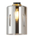 Worcester Adjustable Swing Arm Wall Light 1 Light E14 Brass/Satin Black/Smoke Uniform Dimple Cylinder Glass-9