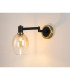 Worcester Adjustable Swing Arm Wall Light 1 Light E14 Brass/Satin Black/Amber Fade Wine Glass Glass-3