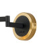 Worcester Adjustable Swing Arm Wall Light 1 Light E14 Brass/Satin Black/Amber Fade Wine Glass Glass-6