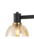 Worcester Adjustable Swing Arm Wall Light 1 Light E14 Brass/Satin Black/Amber Fade Wine Glass Glass-7